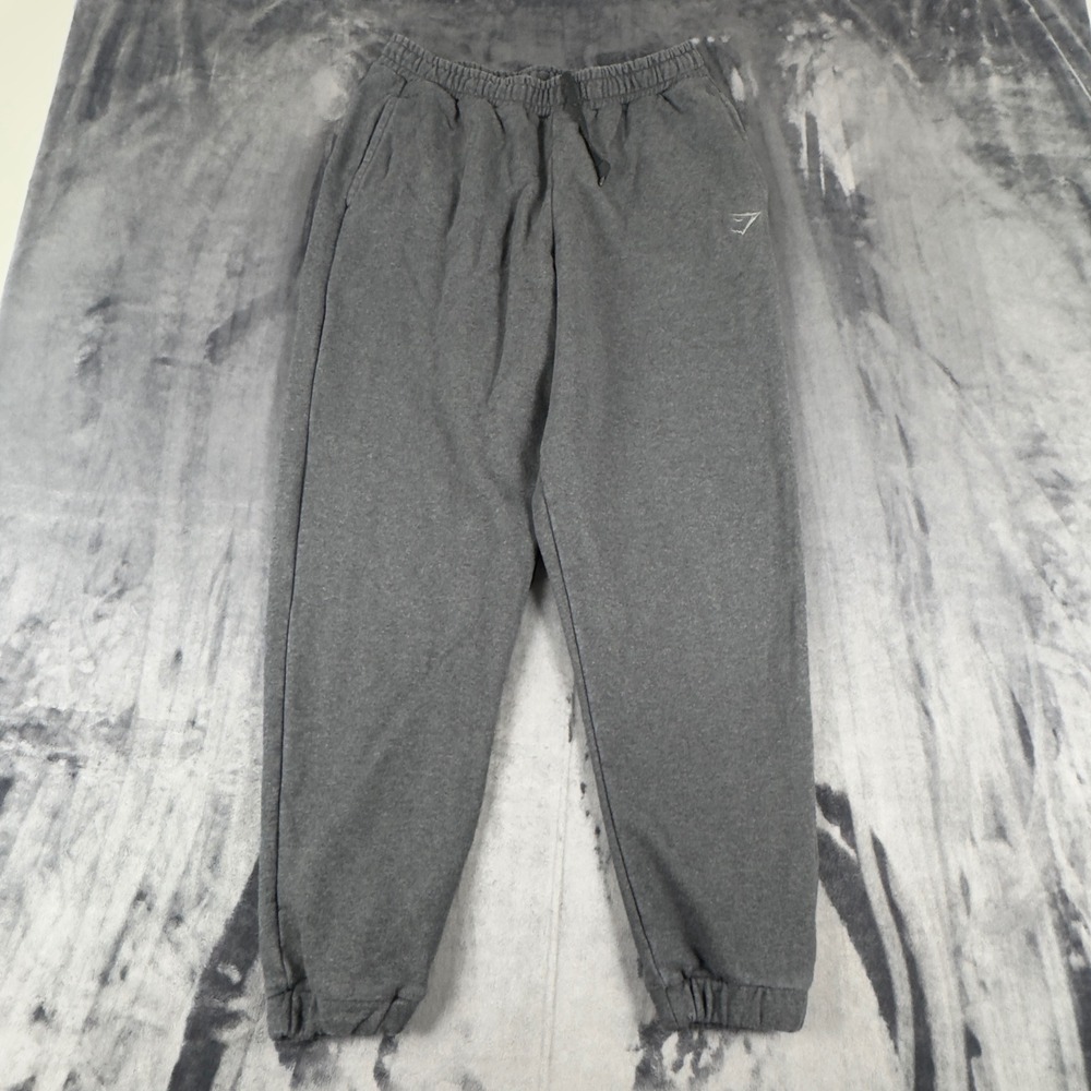 Gymshark Joggers Mens Medium Gray Crest Sweatpants B2A7Q